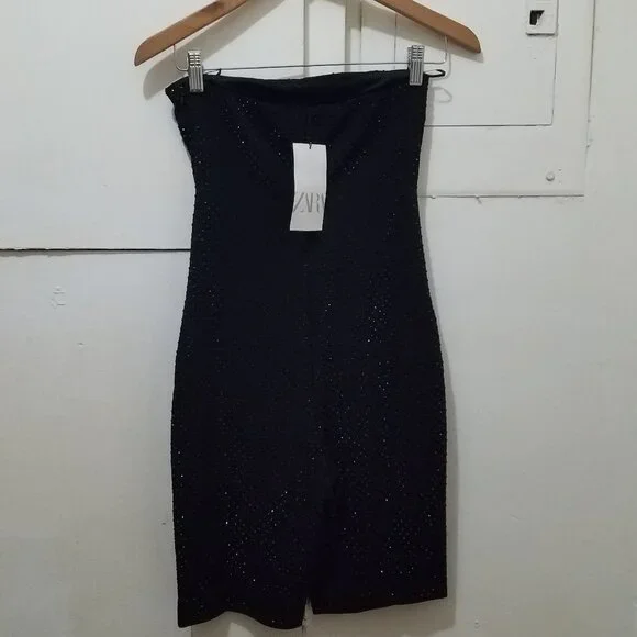 NWT BLACK RHINESTONE SHORT SPARKLY JUMPSUIT - Picture 9 of 9